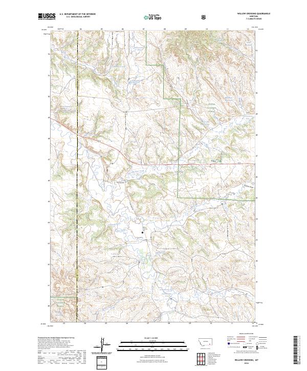 Willow Crossing, MT — USGS 7.5-minute topo (2024)