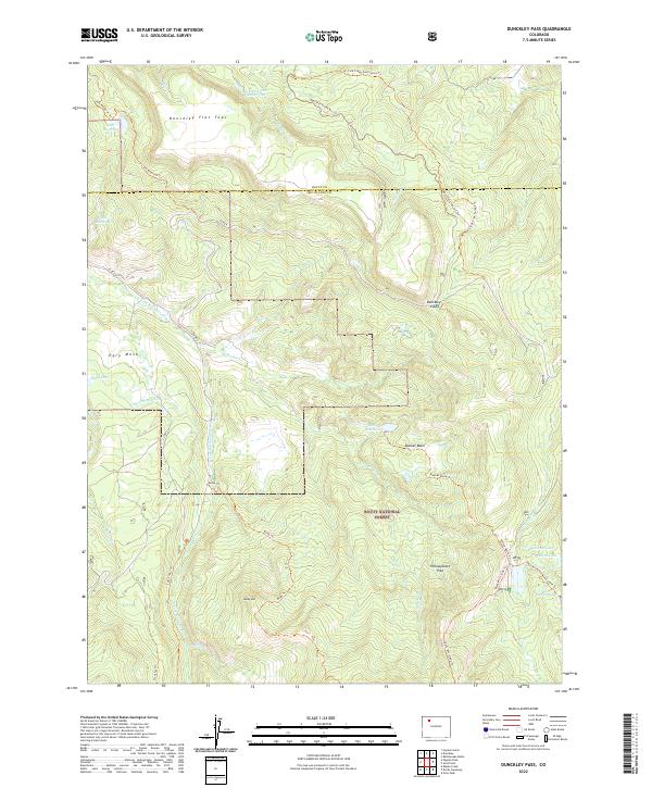 Dunckley Pass, CO — USGS 7.5-minute topo (2022)
