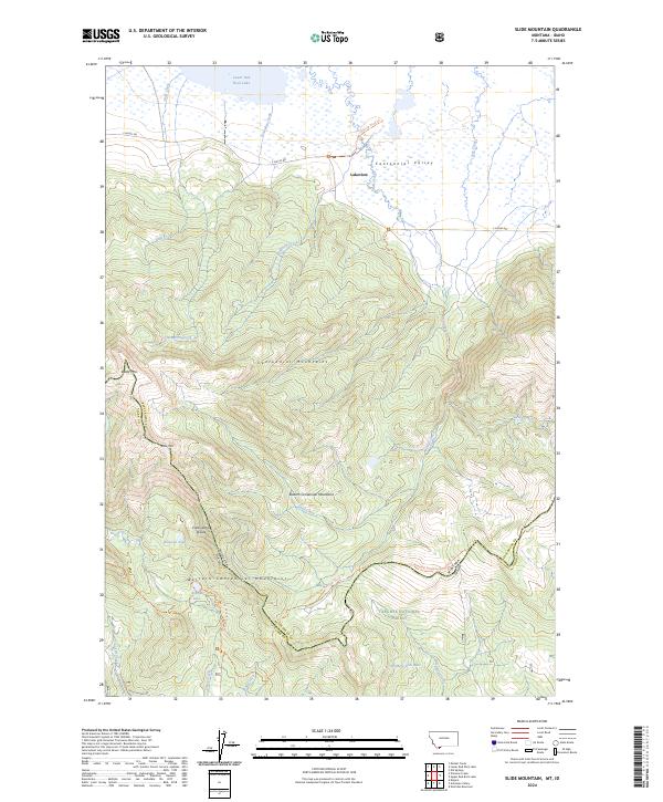 Slide Mountain, MT-ID — USGS 7.5-minute topo (2024)