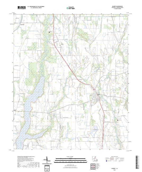 Gilbert, LA — USGS 7.5-minute topo (2024)