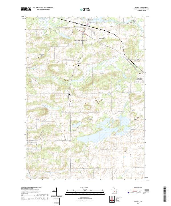 Wyocena, WI — USGS 7.5-minute topo (2022)