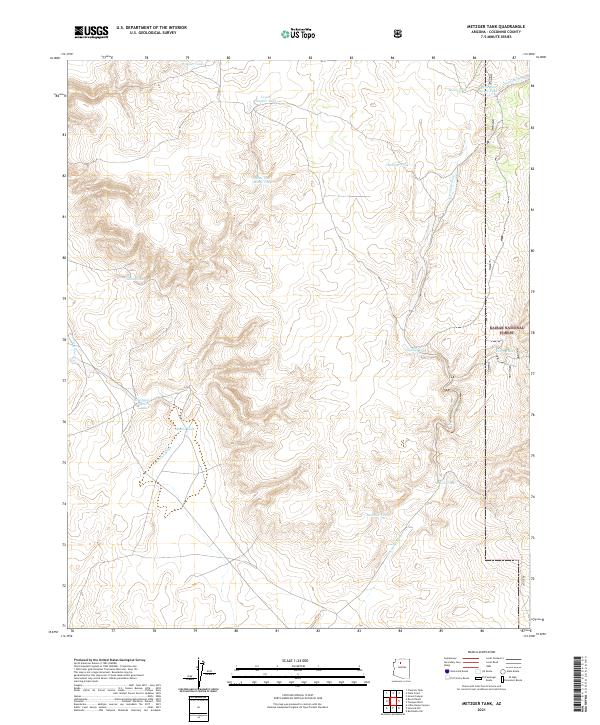 Metzger Tank, AZ — USGS 7.5-minute topo (2021)