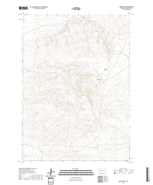 Indian Butte, WY — USGS 7.5-minute topo (2021)