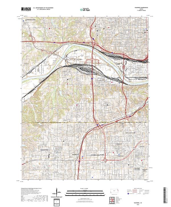 Shawnee, KS — USGS 7.5-minute topo (2022)