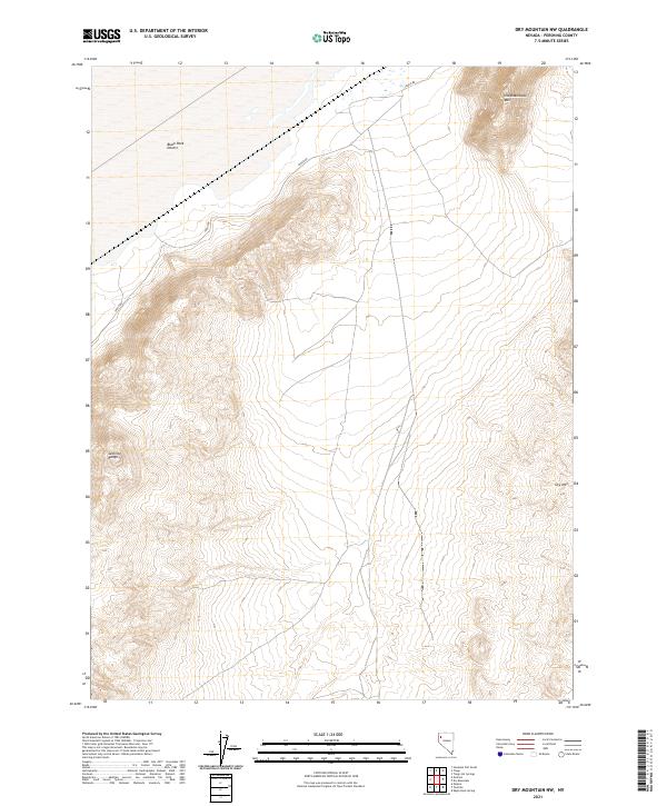Dry Mountain NW, NV — USGS 7.5-minute topo (2021)