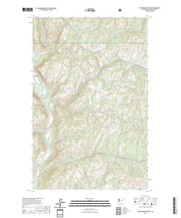 Thirteenmile Creek, WA — USGS 7.5-minute topo (2023)