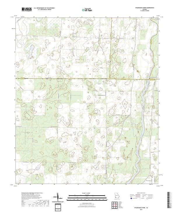 Steadhams Store, GA — USGS 7.5-minute topo (2024)