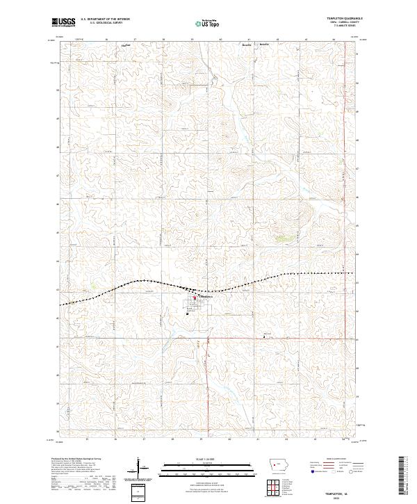 Templeton, IA — USGS 7.5-minute topo (2022)