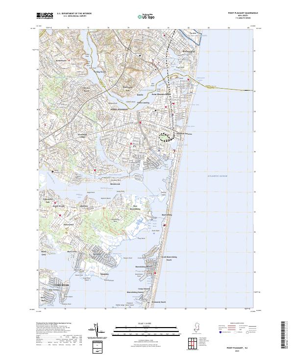 Point Pleasant, NJ — USGS 7.5-minute topo (2023)