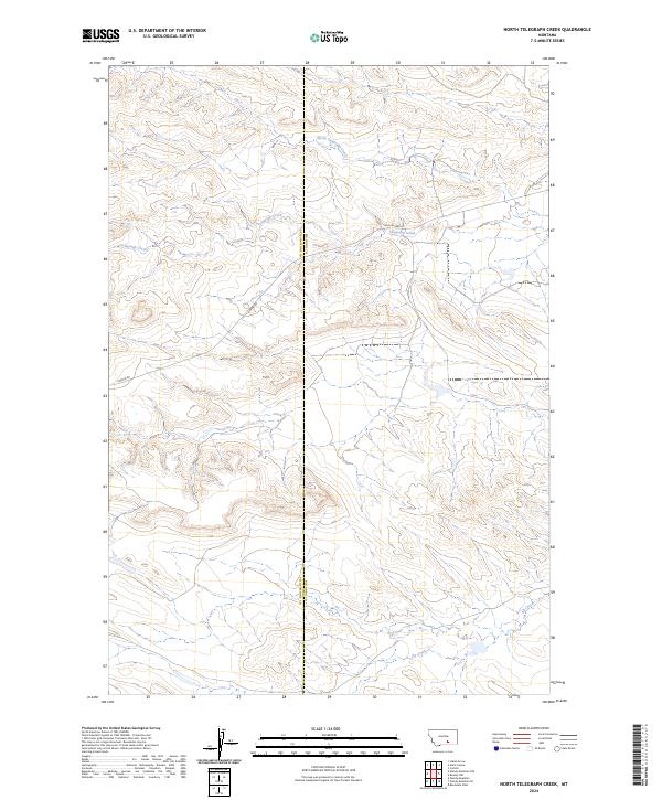 North Telegraph Creek, MT — USGS 7.5-minute topo (2024)