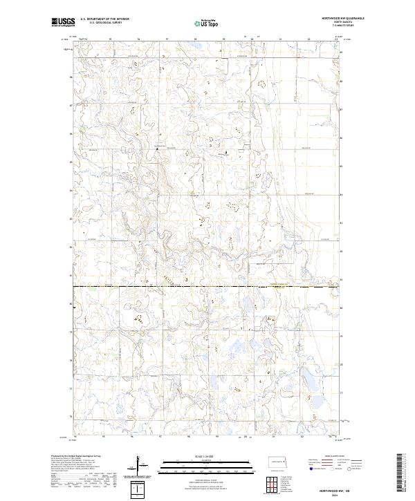 Northwood NW, ND — USGS 7.5-minute topo (2024)