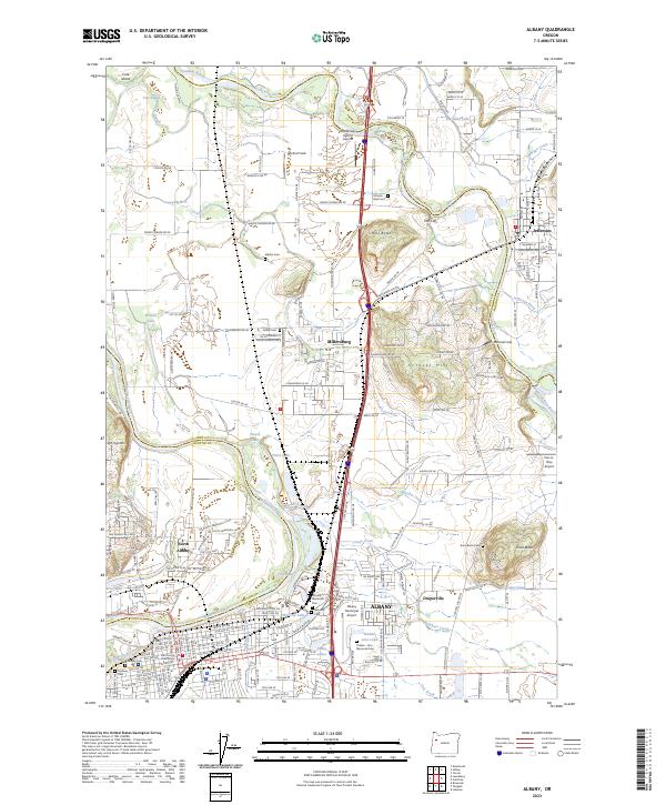 Albany, OR — USGS 7.5-minute topo (2023)