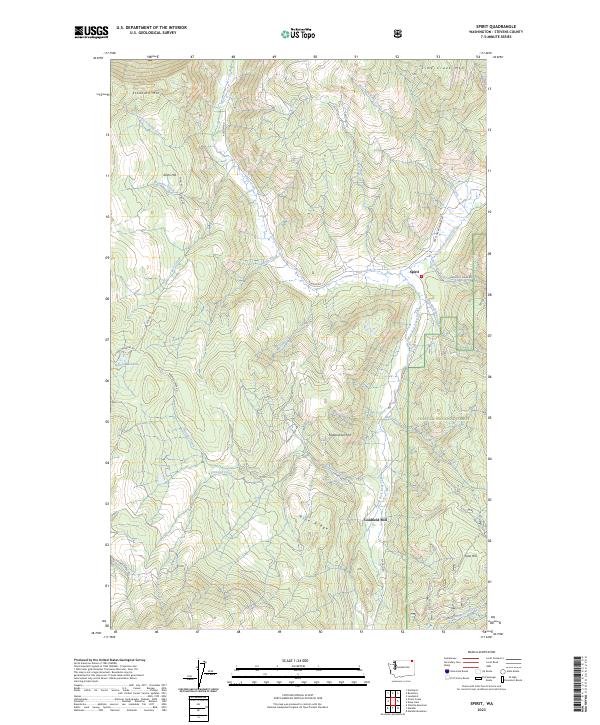 Spirit, WA — USGS 7.5-minute topo (2023)