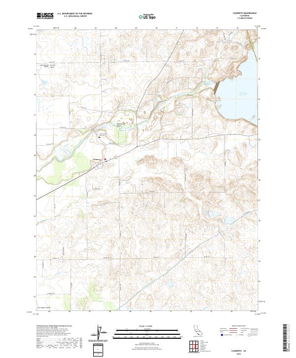 Clements, CA — USGS 7.5-minute topo (2022)