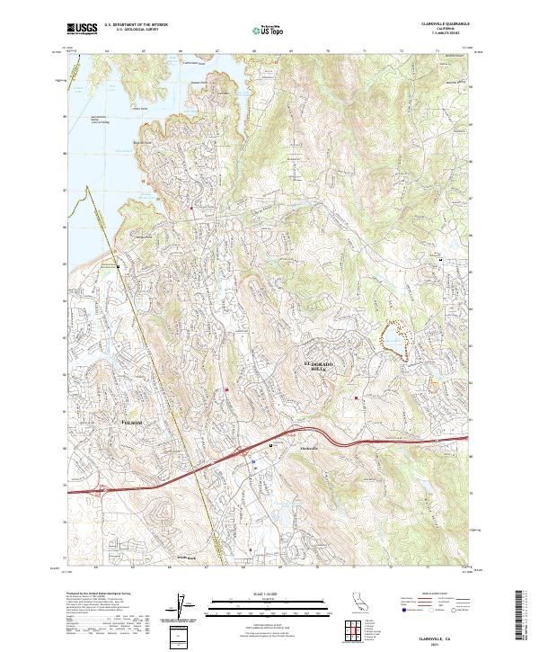 Clarksville, CA — USGS 7.5-minute topo (2021)