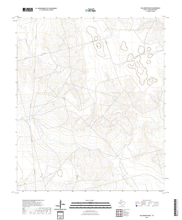 Ballinger Ranch, TX — USGS 7.5-minute topo (2022)