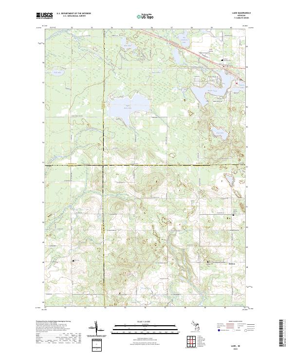 Lake, MI — USGS 7.5-minute topo (2023)