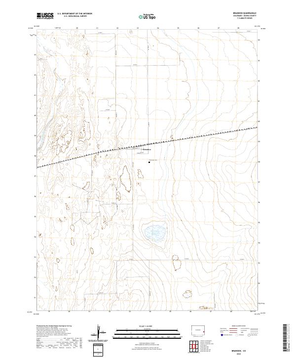 Brandon, CO — USGS 7.5-minute topo (2022)