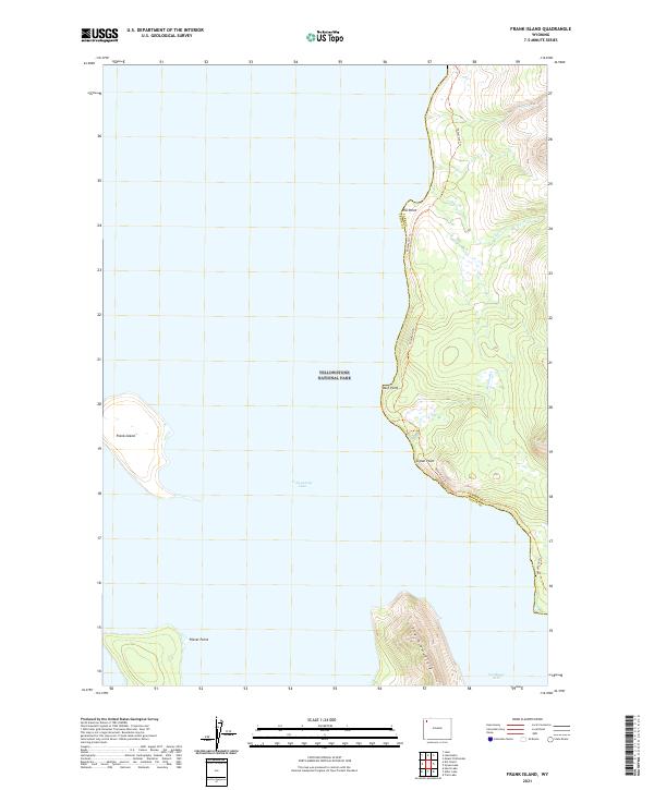 Frank Island, WY — USGS 7.5-minute topo (2021)