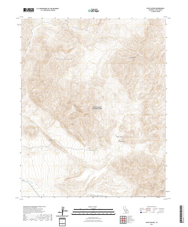Echo Canyon, CA — USGS 7.5-minute topo (2021)