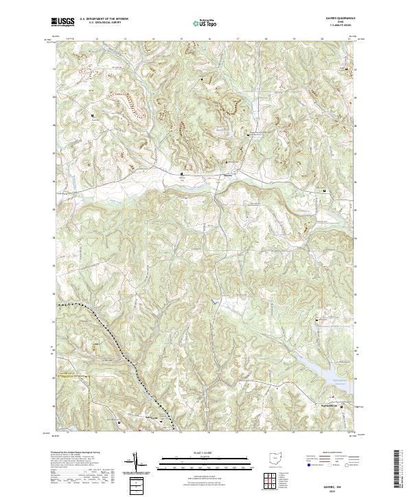 Gavers, OH — USGS 7.5-minute topo (2023)