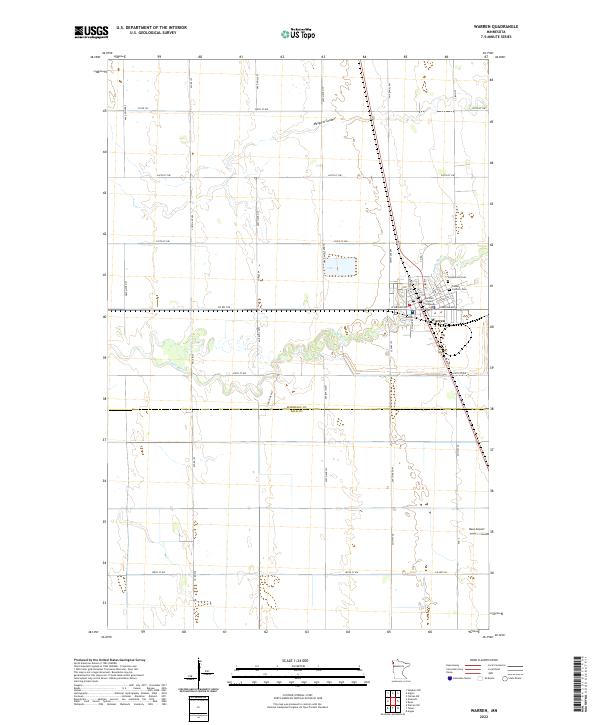 Warren, MN — USGS 7.5-minute topo (2022)