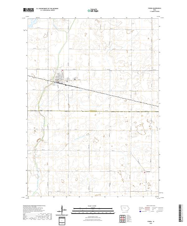 Fonda, IA — USGS 7.5-minute topo (2022)