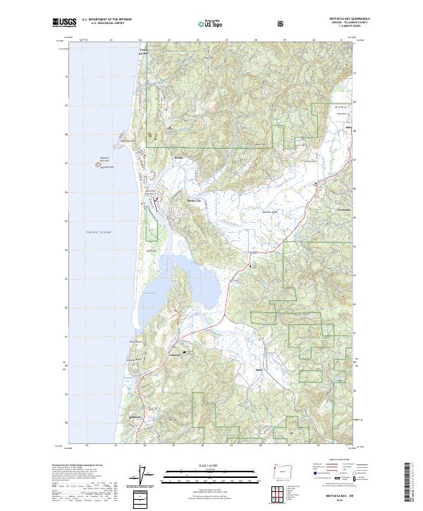 Nestucca Bay, OR — USGS 7.5-minute topo (2024)