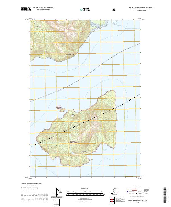 Mount Fairweather B-1 SE, AK — USGS 7.5-minute topo (2021)