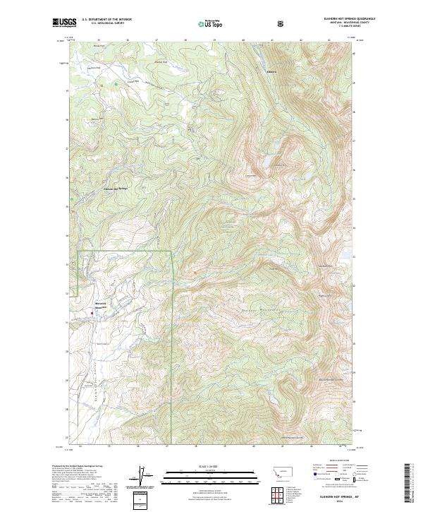 Elkhorn Hot Springs, MT — USGS 7.5-minute topo (2024)
