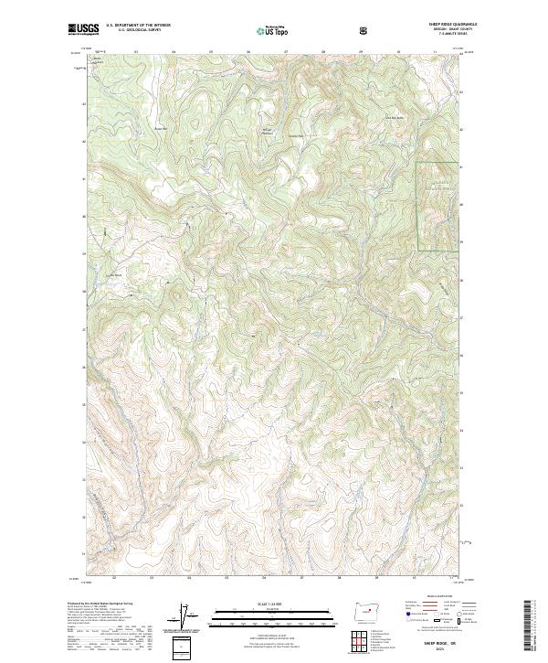 Sheep Ridge, OR — USGS 7.5-minute topo (2023)