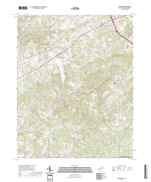 Woodlawn, VA — USGS 7.5-minute topo (2022)