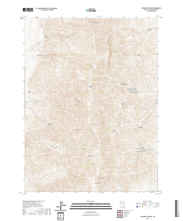 Congress Canyon, NV — USGS 7.5-minute topo (2021)