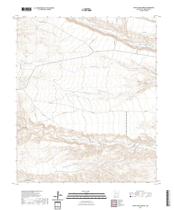 Skute Stone Arroyo, NM — USGS 7.5-minute topo (2023)