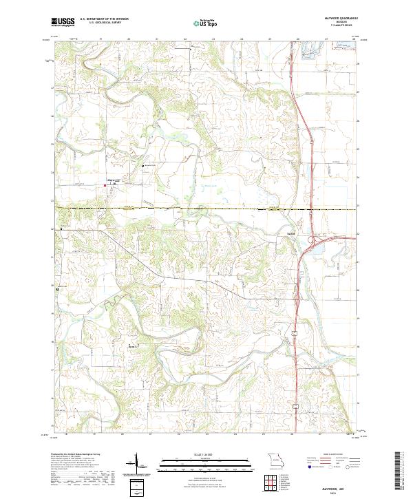 Maywood, MO — USGS 7.5-minute topo (2021)