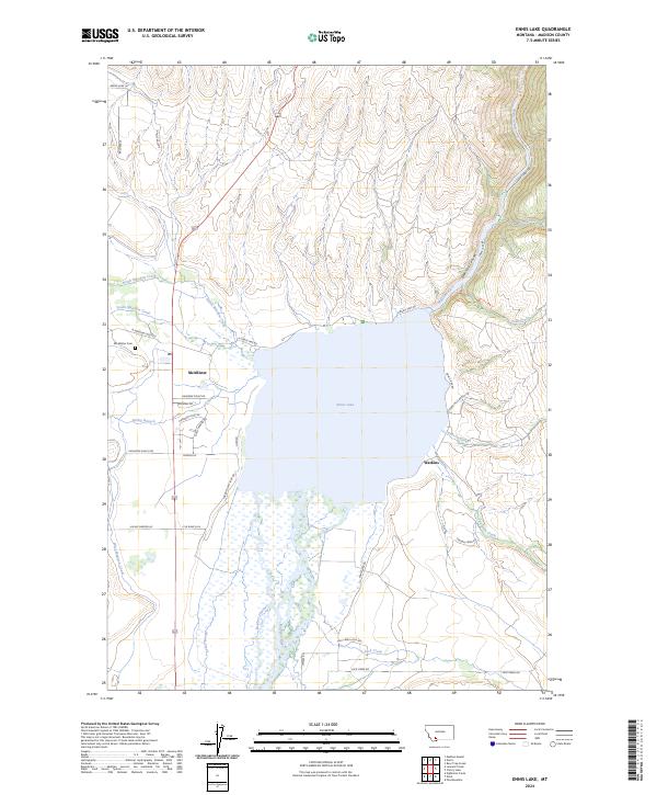 Ennis Lake, MT — USGS 7.5-minute topo (2024)