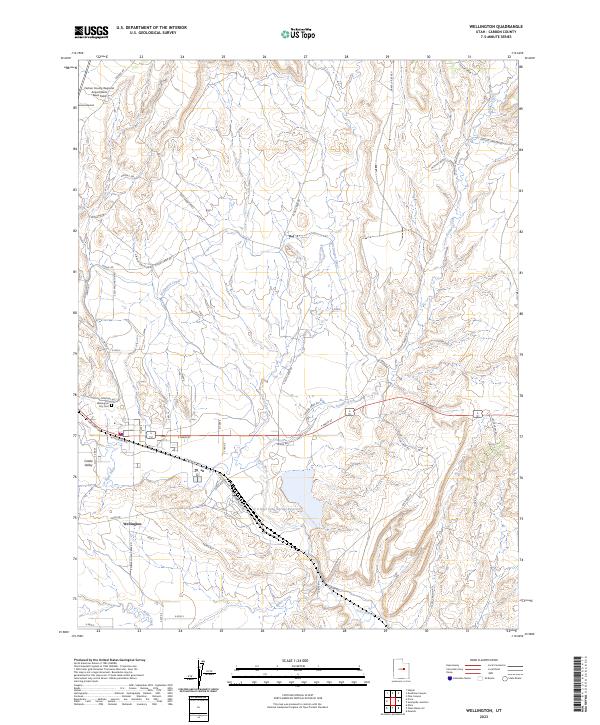 Wellington, UT — USGS 7.5-minute topo (2023)