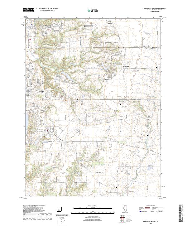 Marquette Heights, IL — USGS 7.5-minute topo (2024)