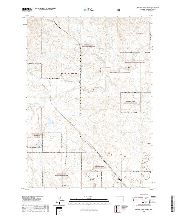 Dugout Creek South, WY — USGS 7.5-minute topo (2021)