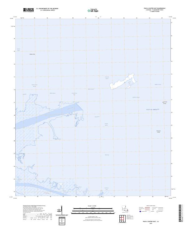 Pass a Loutre East, LA — USGS 7.5-minute topo (2025)