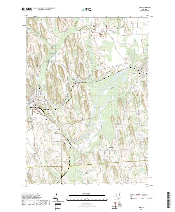 Lyons, NY — USGS 7.5-minute topo (2023)