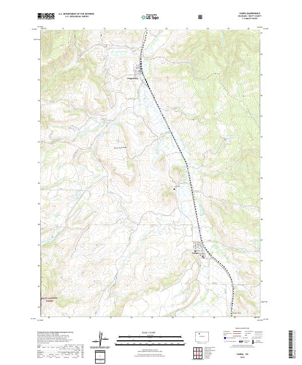 Yampa, CO — USGS 7.5-minute topo (2022)