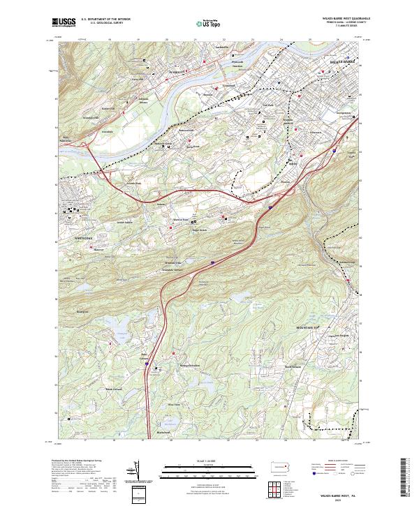 Wilkes-Barre West, PA — USGS 7.5-minute topo (2023)