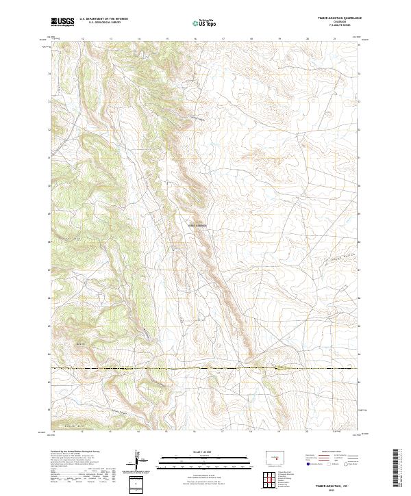 Timber Mountain, CO — USGS 7.5-minute topo (2022)