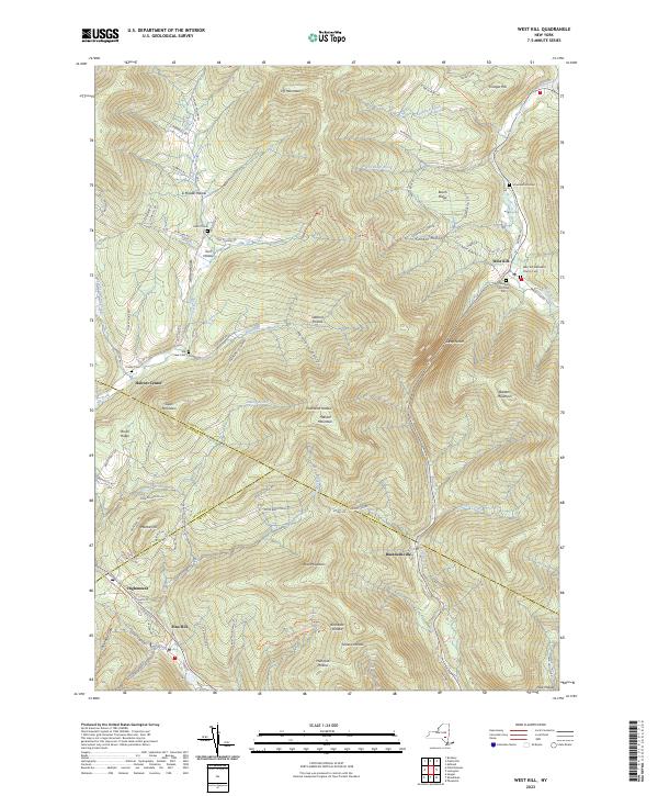 West Kill, NY — USGS 7.5-minute topo (2023)