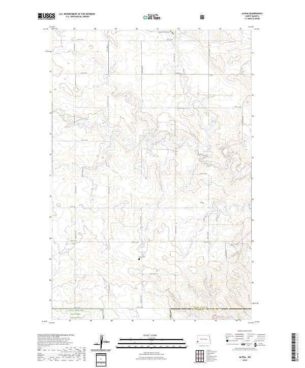 Alpha, ND — USGS 7.5-minute topo (2024)