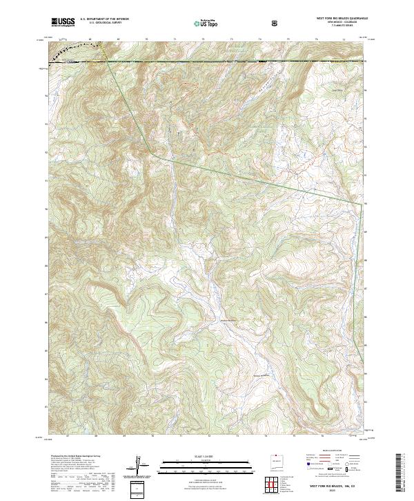 West Fork Rio Brazos, NM-CO — USGS 7.5-minute topo (2023)
