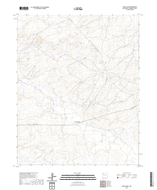 Seven Lakes, NM — USGS 7.5-minute topo (2023)