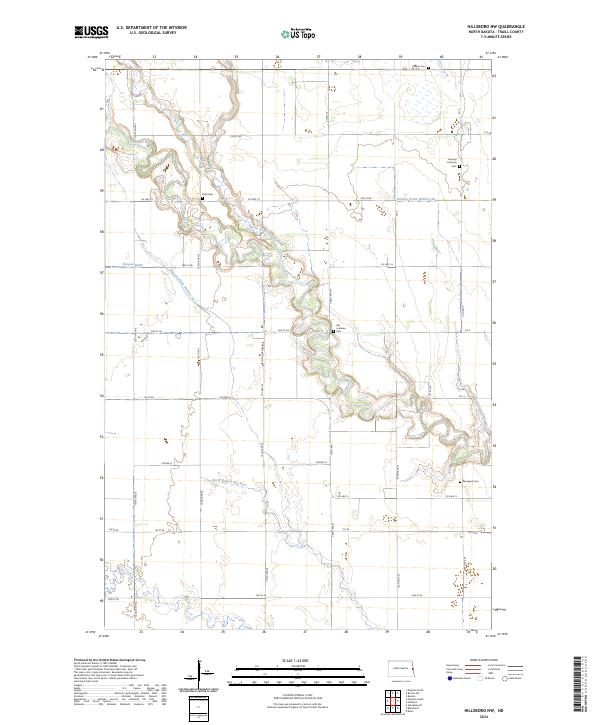 Hillsboro NW, ND — USGS 7.5-minute topo (2024)