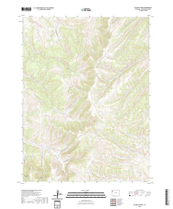 Calamity Ridge, CO — USGS 7.5-minute topo (2022)